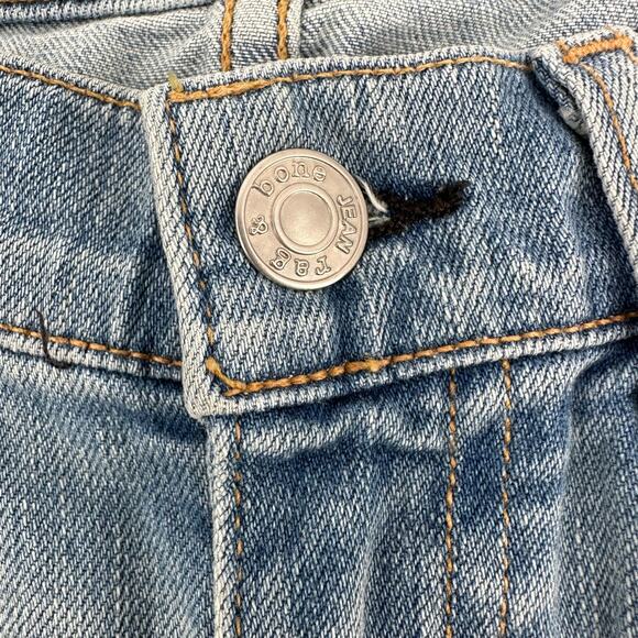 Rag & Bone Light Wash Cuffed Jean Short WMNS 25 Blue Denim Low Rise Wiley Casual - Picture 3 of 9